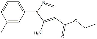 ethyl 5-amino-1-(3-methylphenyl)-1H-pyrazole-4-carboxylate Struktur