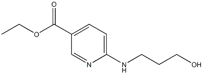 ethyl 6-[(3-hydroxypropyl)amino]pyridine-3-carboxylate Struktur