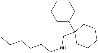 hexyl({[1-(piperidin-1-yl)cyclohexyl]methyl})amine Struktur