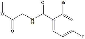 methyl [(2-bromo-4-fluorobenzoyl)amino]acetate Struktur