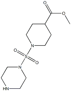 methyl 1-(piperazine-1-sulfonyl)piperidine-4-carboxylate Struktur