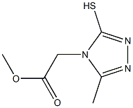 methyl 2-(3-methyl-5-sulfanyl-4H-1,2,4-triazol-4-yl)acetate Struktur