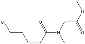 methyl 2-(5-chloro-N-methylpentanamido)acetate Struktur