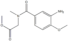 methyl 2-[(3-amino-4-methoxyphenyl)-N-methylformamido]acetate Struktur