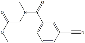 methyl 2-[(3-cyanophenyl)-N-methylformamido]acetate Struktur