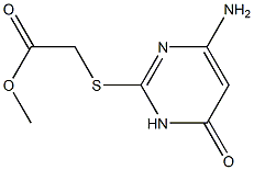 methyl 2-[(4-amino-6-oxo-1,6-dihydropyrimidin-2-yl)sulfanyl]acetate Struktur