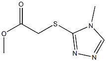 methyl 2-[(4-methyl-4H-1,2,4-triazol-3-yl)sulfanyl]acetate Struktur