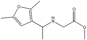 methyl 2-{[1-(2,5-dimethylfuran-3-yl)ethyl]amino}acetate Struktur