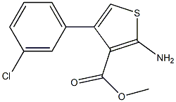 methyl 2-amino-4-(3-chlorophenyl)thiophene-3-carboxylate Struktur