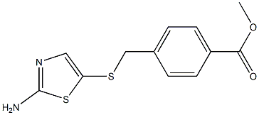 methyl 4-{[(2-amino-1,3-thiazol-5-yl)sulfanyl]methyl}benzoate Struktur