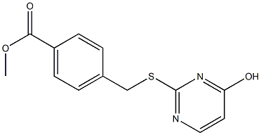 methyl 4-{[(4-hydroxypyrimidin-2-yl)sulfanyl]methyl}benzoate Struktur