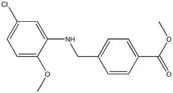 methyl 4-{[(5-chloro-2-methoxyphenyl)amino]methyl}benzoate Struktur