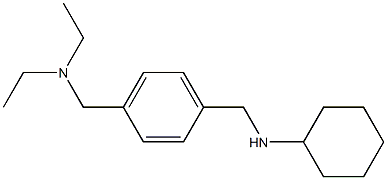 N-({4-[(diethylamino)methyl]phenyl}methyl)cyclohexanamine Struktur