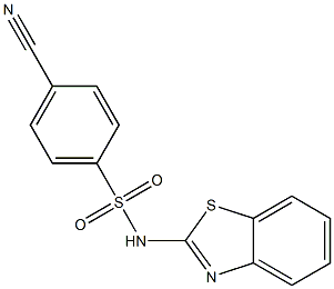 N-(1,3-benzothiazol-2-yl)-4-cyanobenzene-1-sulfonamide Struktur