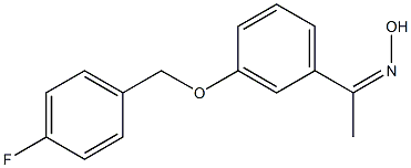 N-(1-{3-[(4-fluorophenyl)methoxy]phenyl}ethylidene)hydroxylamine Struktur