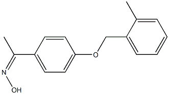 N-(1-{4-[(2-methylphenyl)methoxy]phenyl}ethylidene)hydroxylamine Struktur