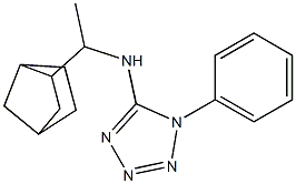 N-(1-{bicyclo[2.2.1]heptan-2-yl}ethyl)-1-phenyl-1H-1,2,3,4-tetrazol-5-amine Struktur