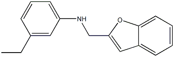 N-(1-benzofuran-2-ylmethyl)-3-ethylaniline Struktur