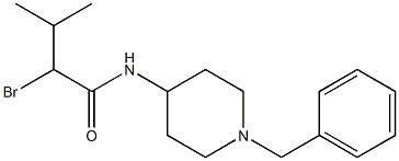 N-(1-benzylpiperidin-4-yl)-2-bromo-3-methylbutanamide Struktur