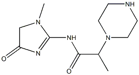 N-(1-methyl-4-oxo-4,5-dihydro-1H-imidazol-2-yl)-2-(piperazin-1-yl)propanamide Struktur