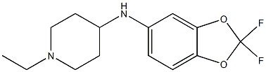 N-(2,2-difluoro-2H-1,3-benzodioxol-5-yl)-1-ethylpiperidin-4-amine Struktur