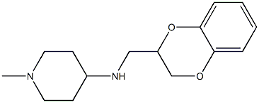 N-(2,3-dihydro-1,4-benzodioxin-2-ylmethyl)-1-methylpiperidin-4-amine Struktur