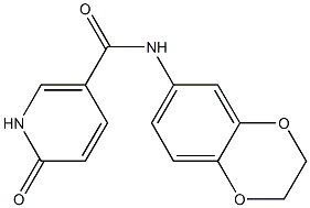 N-(2,3-dihydro-1,4-benzodioxin-6-yl)-6-oxo-1,6-dihydropyridine-3-carboxamide Struktur