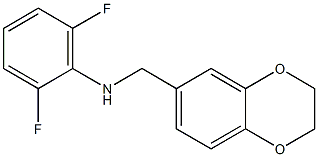 N-(2,3-dihydro-1,4-benzodioxin-6-ylmethyl)-2,6-difluoroaniline Struktur