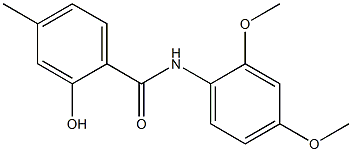 N-(2,4-dimethoxyphenyl)-2-hydroxy-4-methylbenzamide Struktur