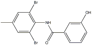 N-(2,6-dibromo-4-methylphenyl)-3-hydroxybenzamide Struktur