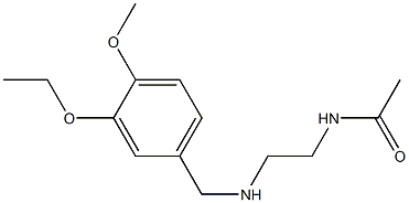 N-(2-{[(3-ethoxy-4-methoxyphenyl)methyl]amino}ethyl)acetamide Struktur