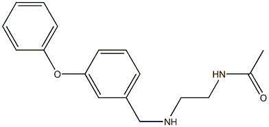 N-(2-{[(3-phenoxyphenyl)methyl]amino}ethyl)acetamide Struktur