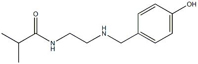 N-(2-{[(4-hydroxyphenyl)methyl]amino}ethyl)-2-methylpropanamide Struktur