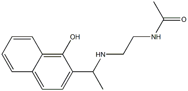 N-(2-{[1-(1-hydroxynaphthalen-2-yl)ethyl]amino}ethyl)acetamide Struktur