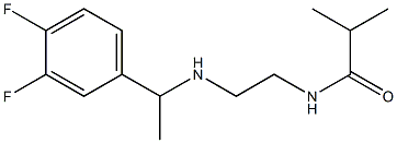 N-(2-{[1-(3,4-difluorophenyl)ethyl]amino}ethyl)-2-methylpropanamide Struktur