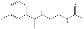 N-(2-{[1-(3-fluorophenyl)ethyl]amino}ethyl)acetamide Struktur