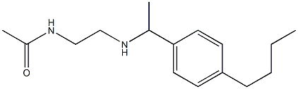 N-(2-{[1-(4-butylphenyl)ethyl]amino}ethyl)acetamide Struktur