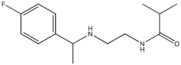 N-(2-{[1-(4-fluorophenyl)ethyl]amino}ethyl)-2-methylpropanamide Struktur