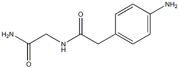 N-(2-amino-2-oxoethyl)-2-(4-aminophenyl)acetamide Struktur