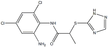 N-(2-amino-4,6-dichlorophenyl)-2-(1H-1,2,4-triazol-5-ylsulfanyl)propanamide Struktur