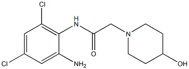 N-(2-amino-4,6-dichlorophenyl)-2-(4-hydroxypiperidin-1-yl)acetamide Struktur