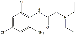 N-(2-amino-4,6-dichlorophenyl)-2-(diethylamino)acetamide Struktur