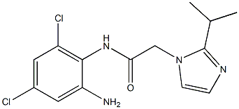 N-(2-amino-4,6-dichlorophenyl)-2-[2-(propan-2-yl)-1H-imidazol-1-yl]acetamide Struktur