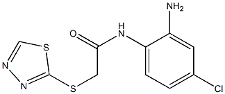 N-(2-amino-4-chlorophenyl)-2-(1,3,4-thiadiazol-2-ylsulfanyl)acetamide Struktur