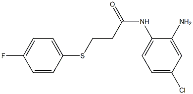 N-(2-amino-4-chlorophenyl)-3-[(4-fluorophenyl)sulfanyl]propanamide Struktur