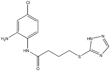 N-(2-amino-4-chlorophenyl)-4-(1H-1,2,4-triazol-5-ylsulfanyl)butanamide Struktur