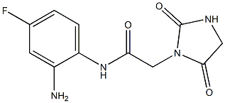 N-(2-amino-4-fluorophenyl)-2-(2,5-dioxoimidazolidin-1-yl)acetamide Struktur