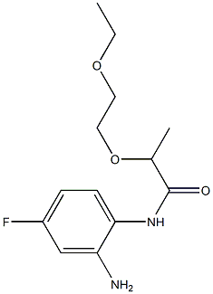 N-(2-amino-4-fluorophenyl)-2-(2-ethoxyethoxy)propanamide Struktur