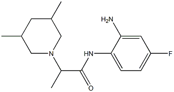 N-(2-amino-4-fluorophenyl)-2-(3,5-dimethylpiperidin-1-yl)propanamide Struktur