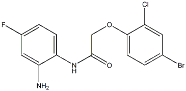 N-(2-amino-4-fluorophenyl)-2-(4-bromo-2-chlorophenoxy)acetamide Struktur